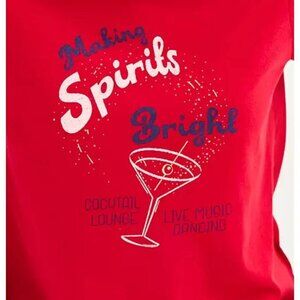 Sonoma Making Spirits Bright Cocktail Lounge & Dancing Tee Red Size XXL (20) NWT